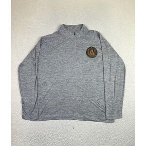 Atlanta United FC Shirt Mens XL Gray MLS Soccer Quarter Zip Long Sleeve